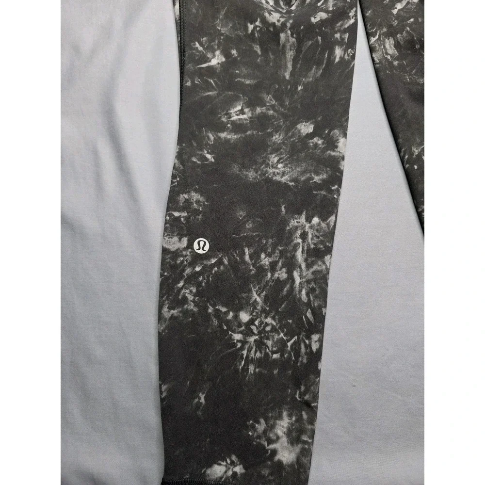 Lululemon Leggings Wunder Train HR 25'' Tie Dye Gray Training Athletic Sz 6